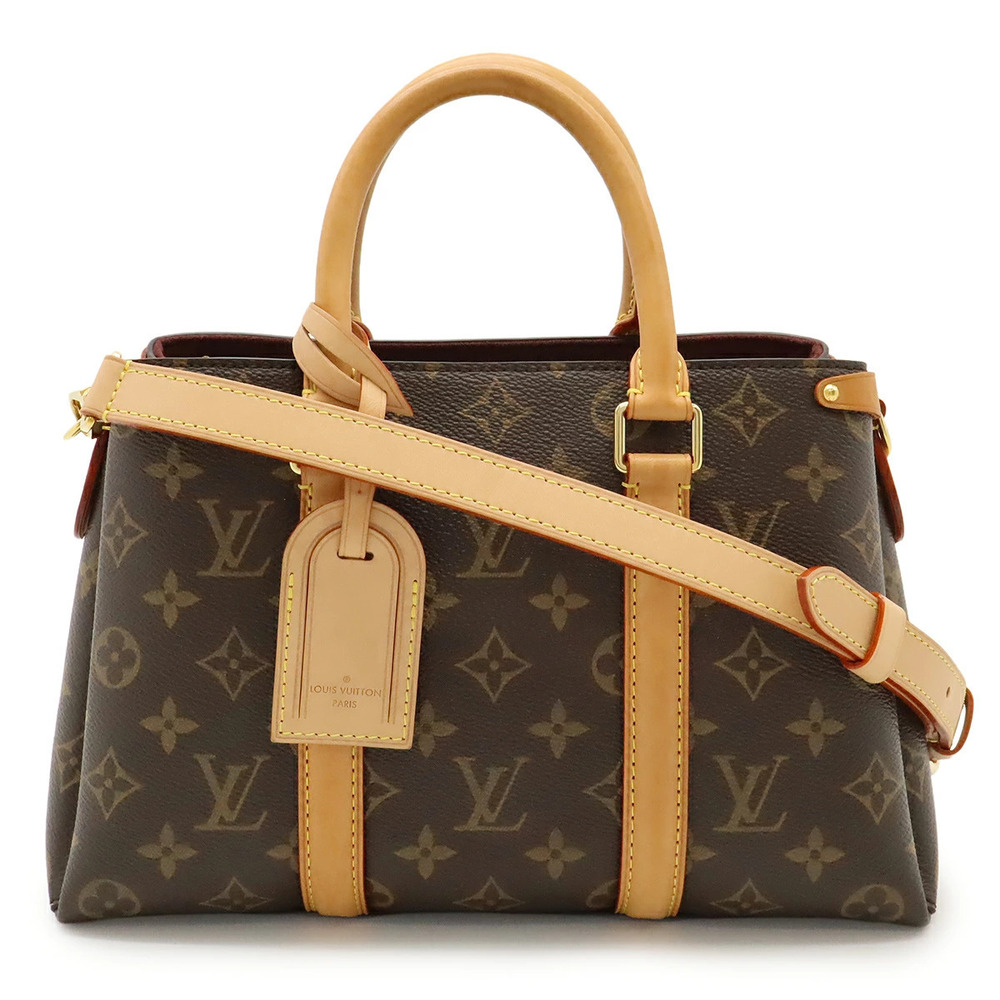LOUIS VUITTON Monogram Soufflot Handbag Crossbody Bag Brown